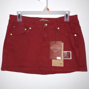 Makers of True Originals Red Denim Skirt